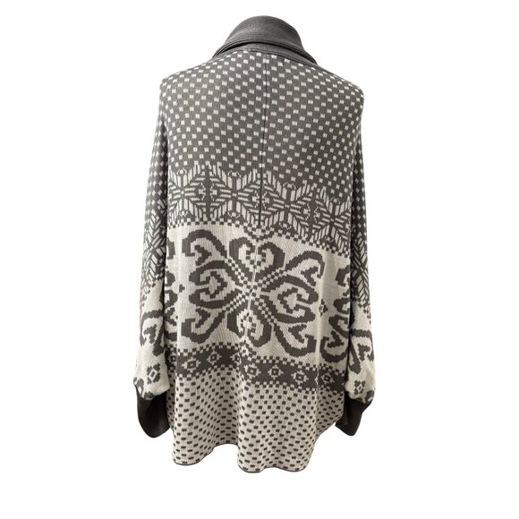 Ashley Stewart Gray & White Open Front Cardigan Sweater Womens Size 18/20 - Picture 3 of 10